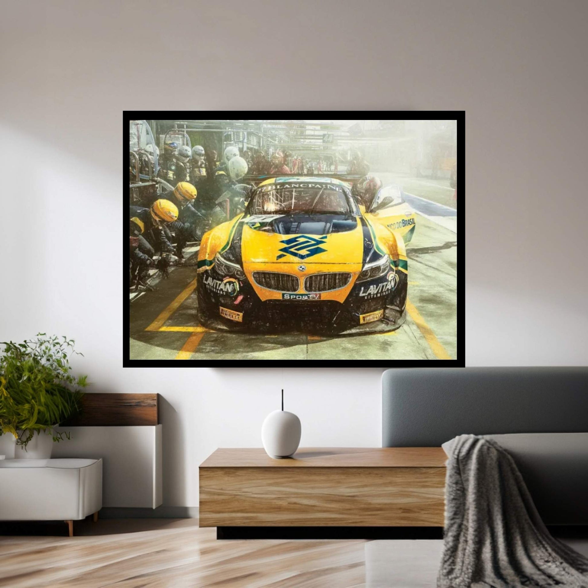 Watercolor Racing Car V-II Canvas Wall Art - Y Canvas