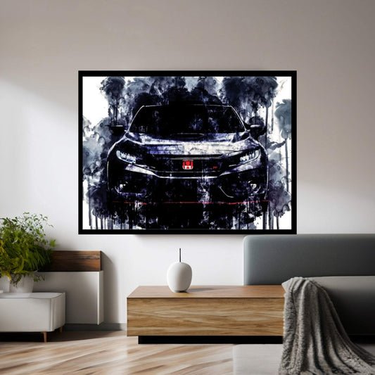 2017 Honda Civic Type R Canvas Wall Art - Y Canvas