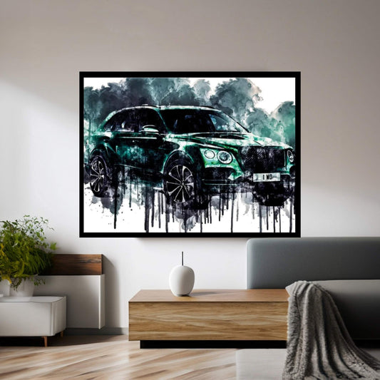 2018 Bentley Bentayga Inspired Canvas Wall Art - Y Canvas