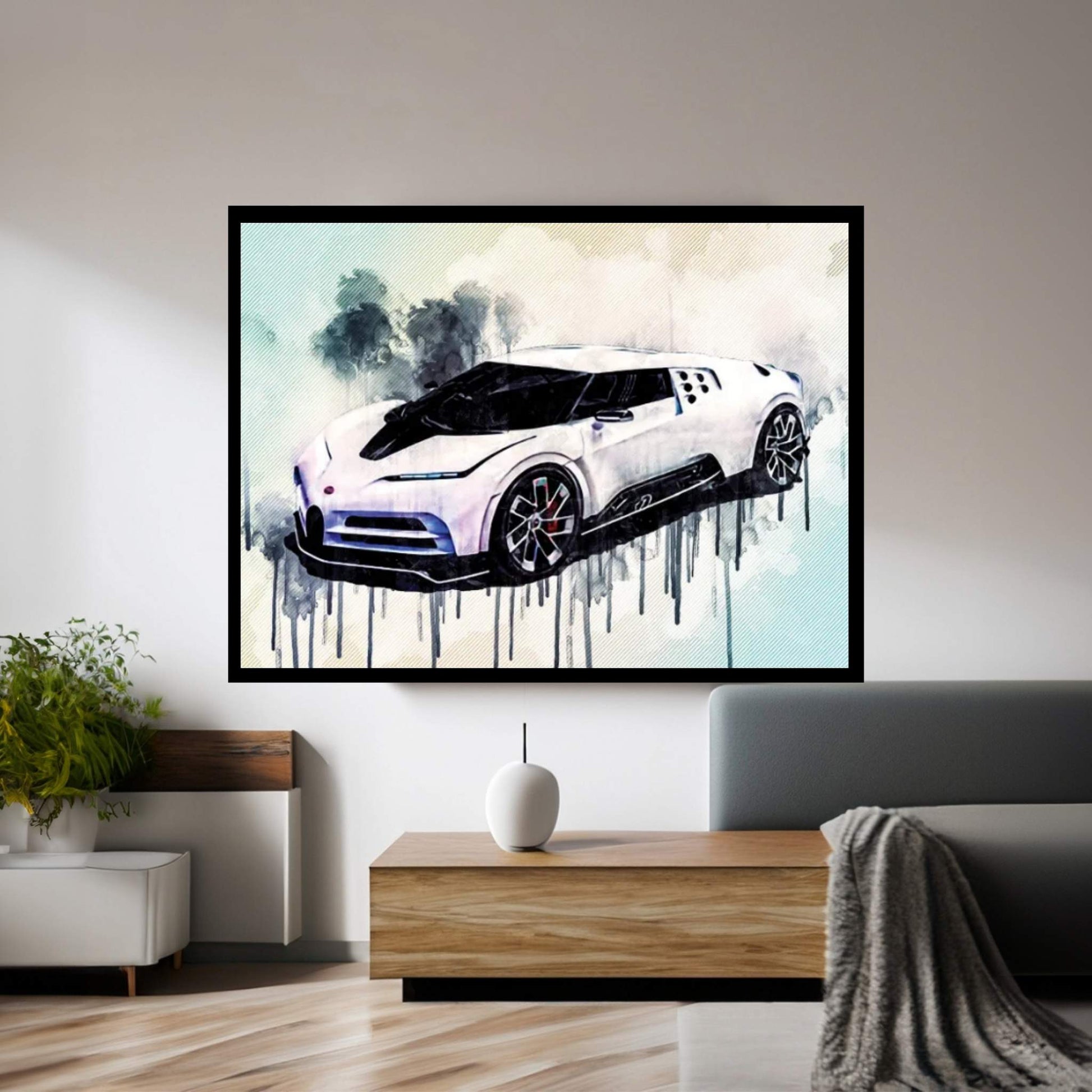 2020 Bugatti Centodieci Front View Exterior Hypercar Canvas Wall Art - Y Canvas