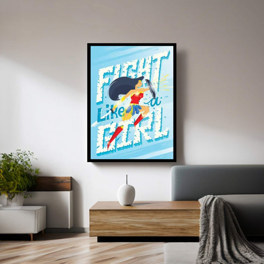 Fight Like A Girl Canvas Wall Art - Y Canvas