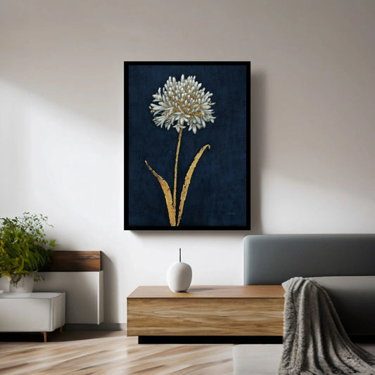 Shimmering Summer I Indigo Crop Canvas Wall Art - Y Canvas