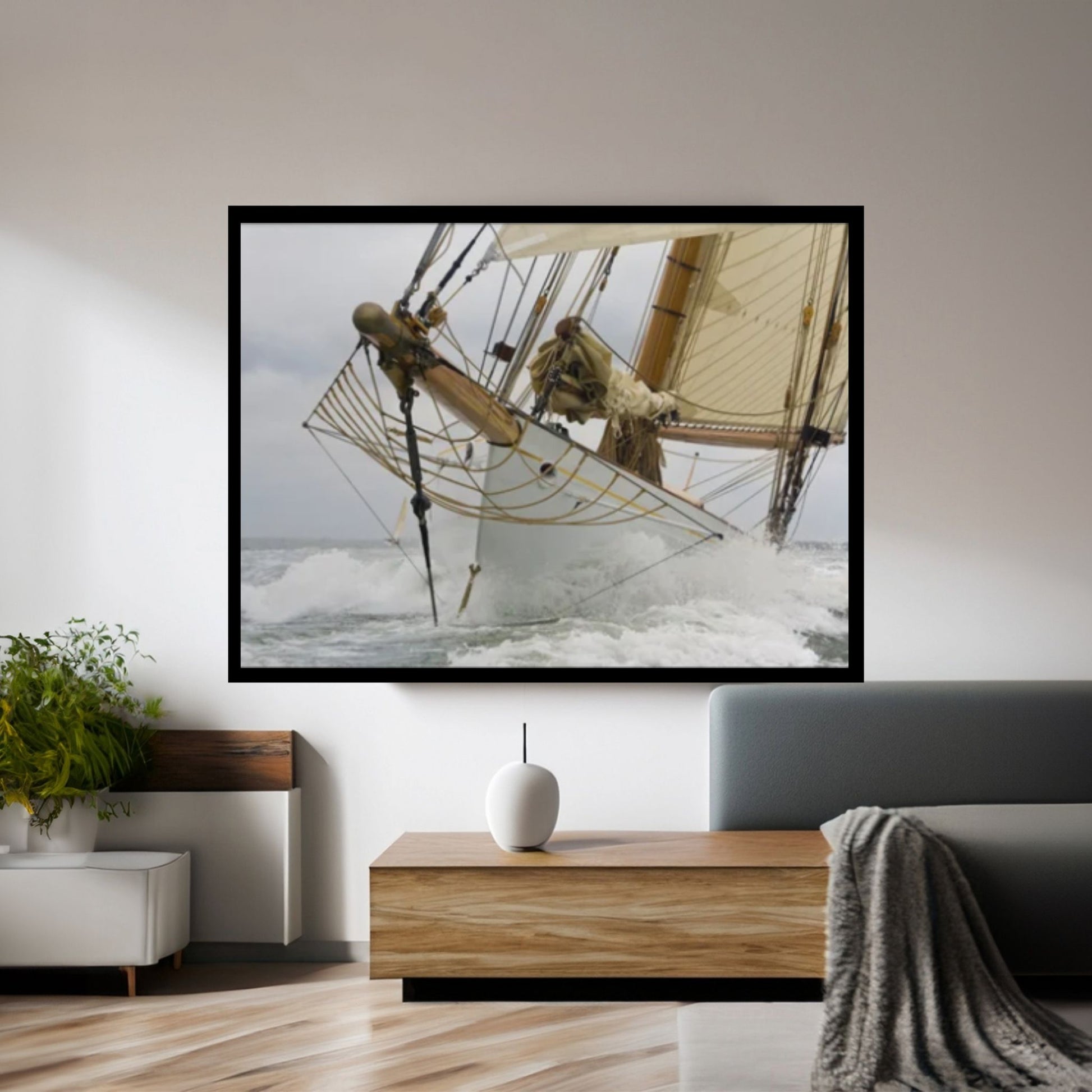 Sailing Boat Canvas, Sea Wall Decor, Sea Landscape - Y Canvas