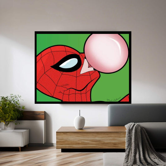 Spidey Chew Canvas Wall Art - Y Canvas