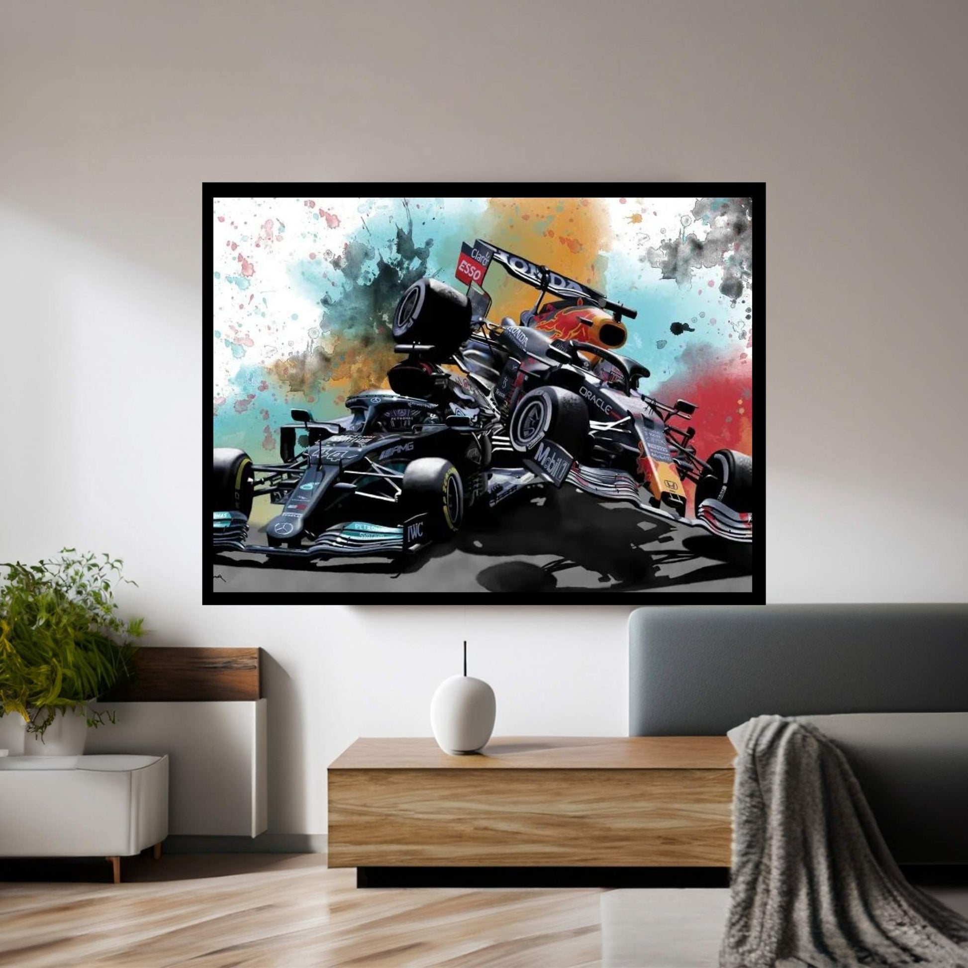 Verstappen Vs Hamilton Canvas Wall Art - Y Canvas