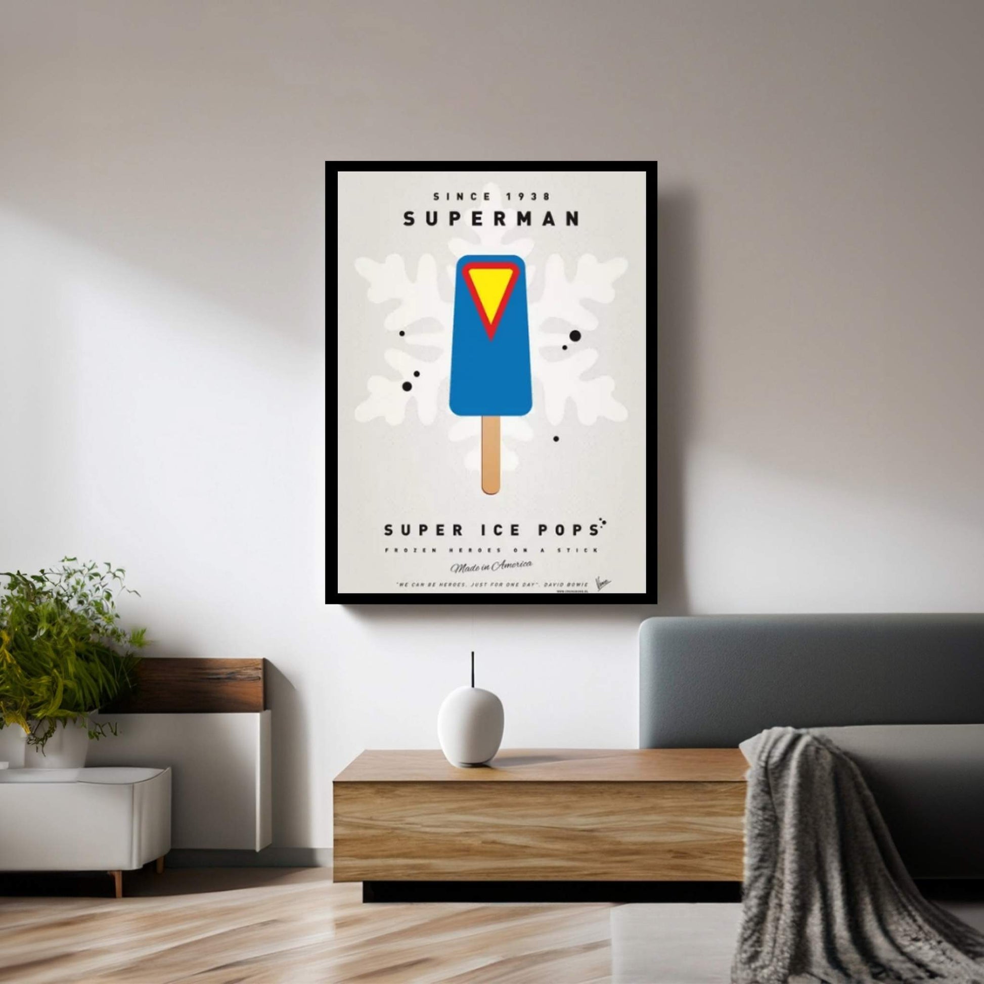 Superhero Ice Pop Superman Canvas Wall Art - Y Canvas