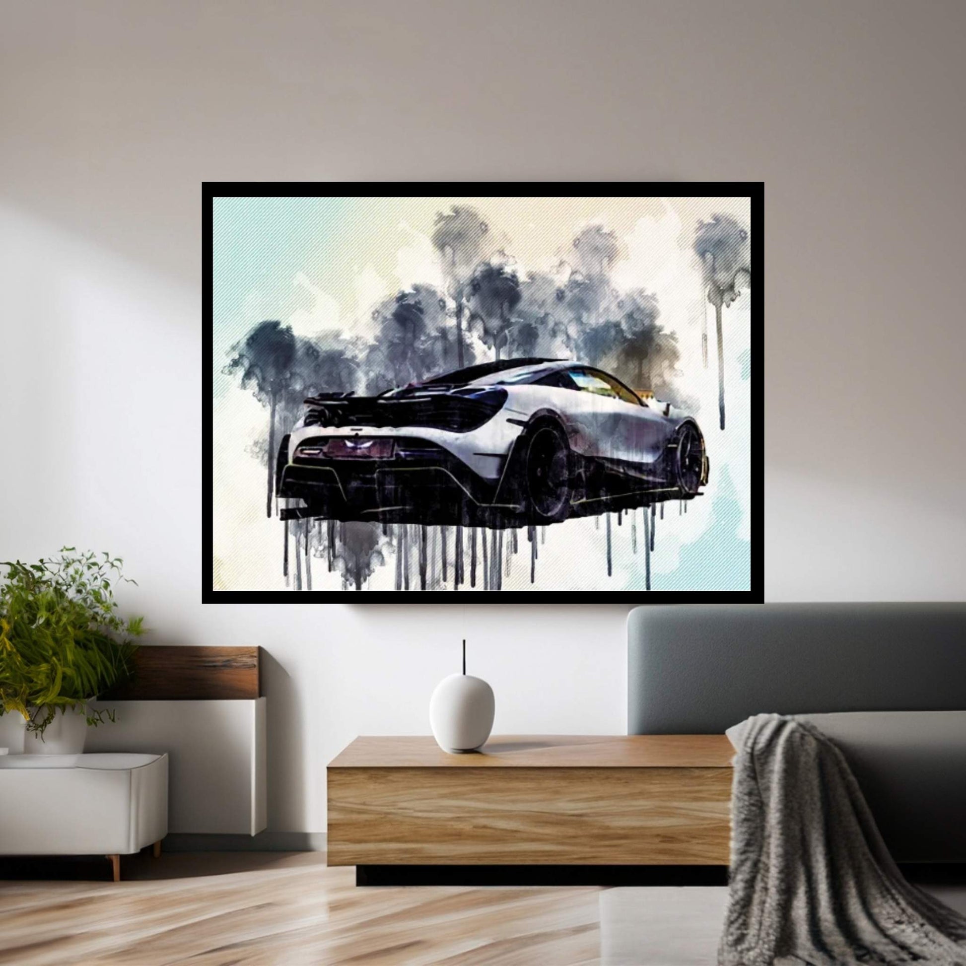 Mclaren 720S Mansory First Edition Hypercar Rear View Exterior Tuning 720S British Sports Cars Canvas Wall Art - Y Canvas