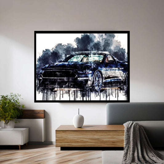 2018 Ford Mustang GT Canvas Wall Art - Y Canvas