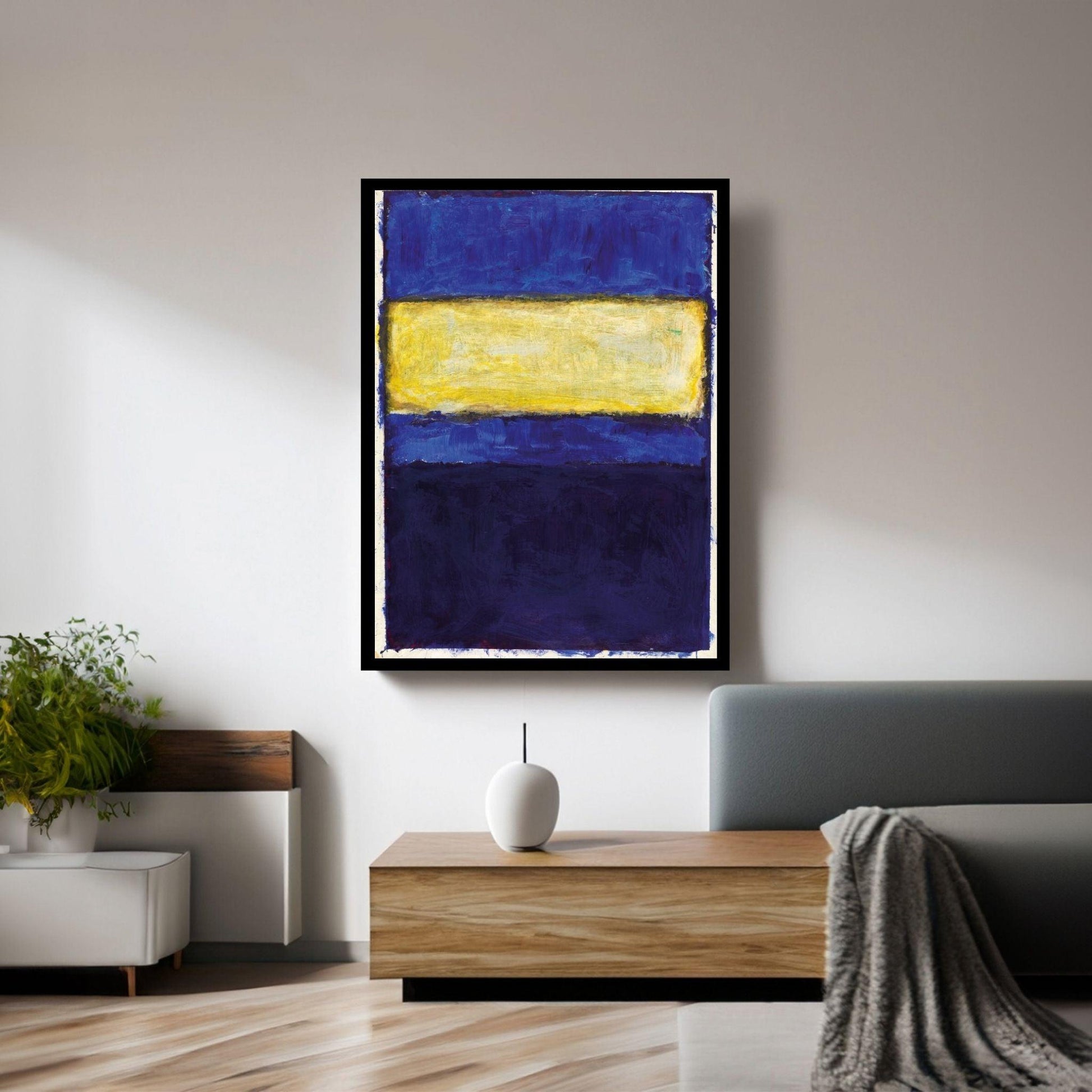 Mark Rothko Frame Canvas Poster Art Reproduction, Modern Art Expressionism Painting, Abstract Canvas Wall Art - Y Canvas