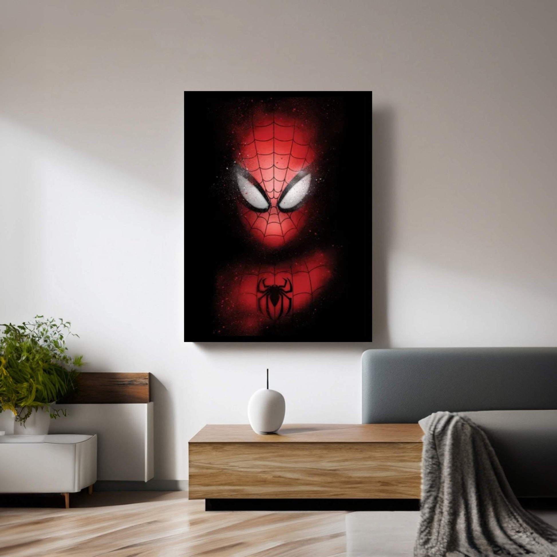 Spider Graffiti Canvas Wall Art - Y Canvas