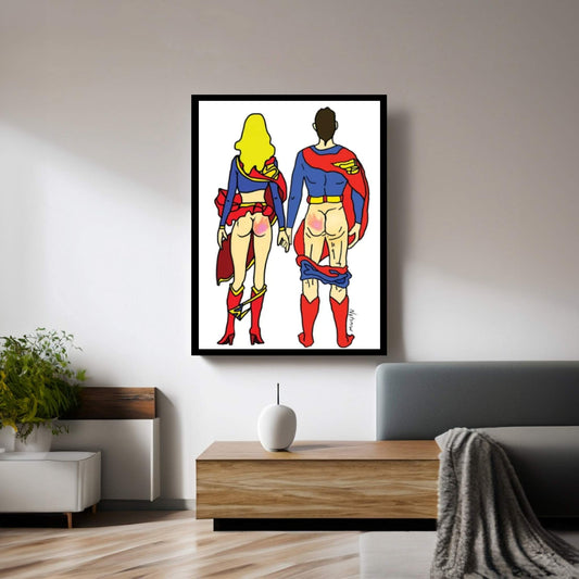 Hero Butt Lovers Are Super Canvas Wall Art - Y Canvas