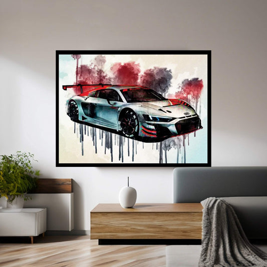 Audi R8 Lms Gt3 2019 Exterior Racing Car Tuning R8 Canvas Wall Art - Y Canvas