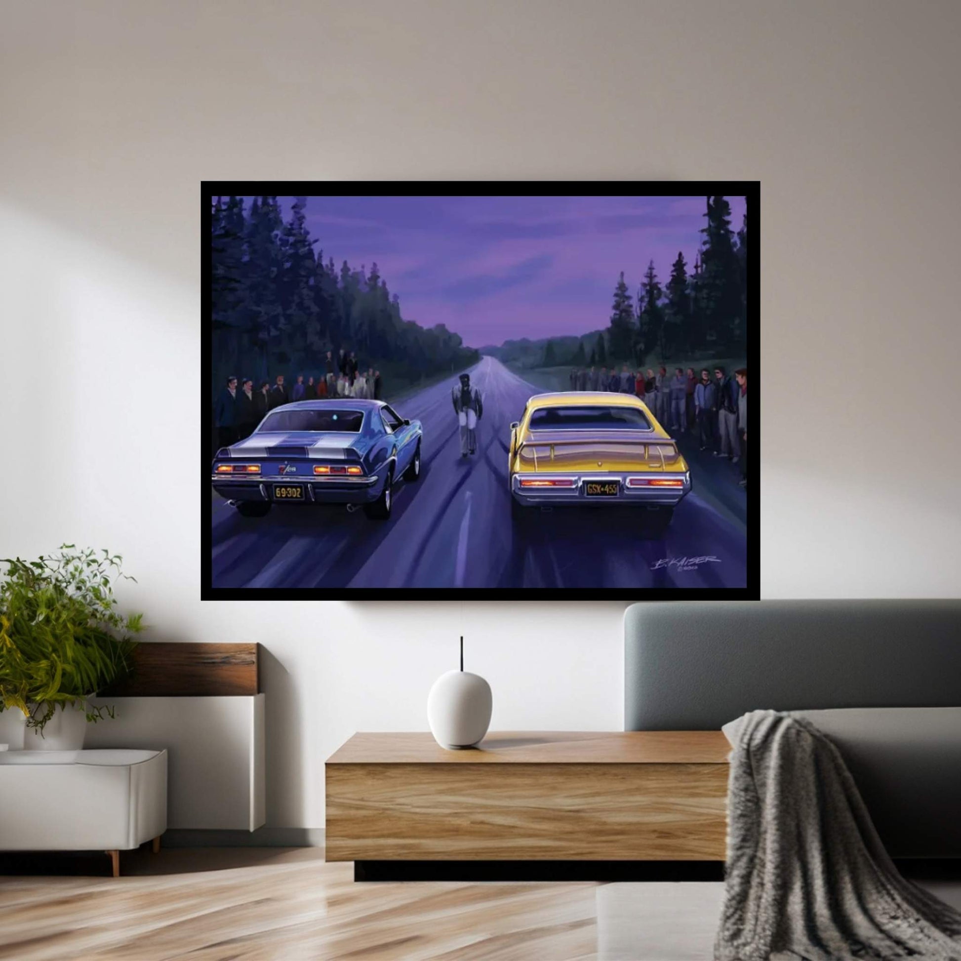 Back Road Races Canvas Wall Art - Y Canvas