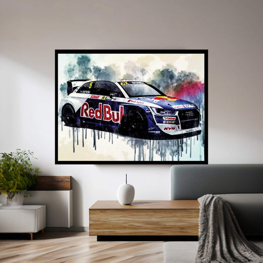 Audi S1 Eks Rx 2018 Quattro 2018 Fia World Rallycross Championship Racing Car Canvas Wall Art - Y Canvas