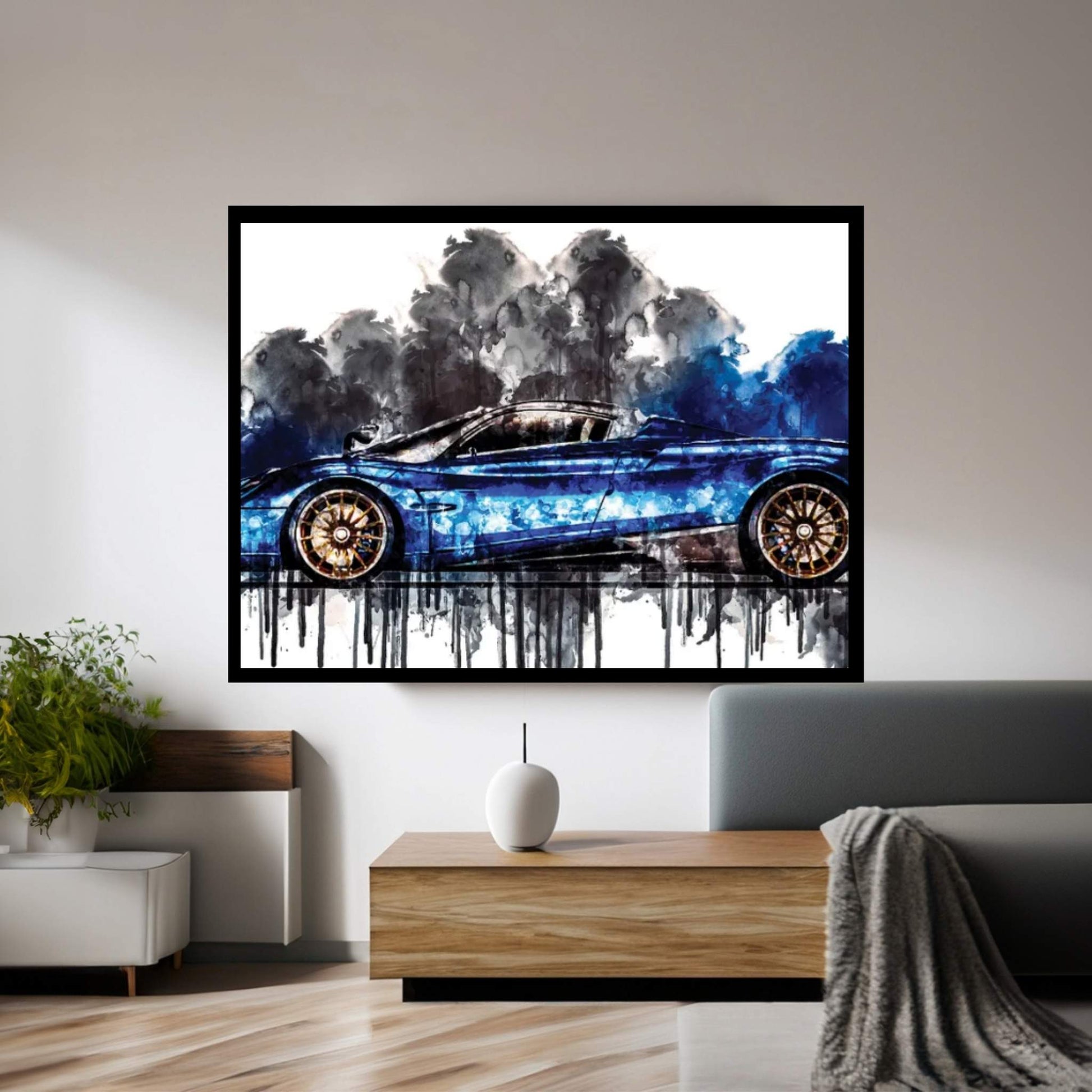 2017 Pagani Huayra Roadster Vehicle CCL Canvas Wall Art - Y Canvas