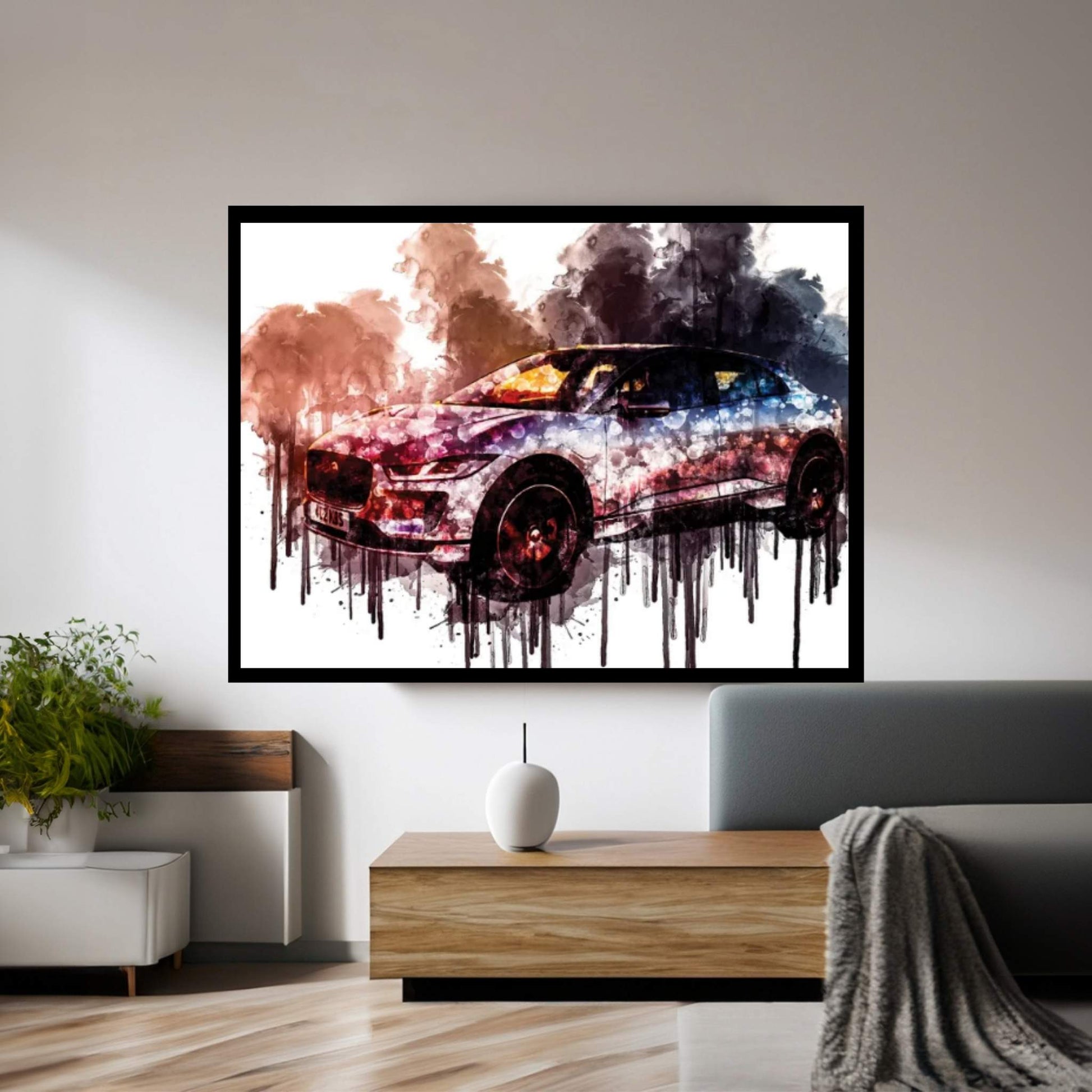 Car 2018 Jaguar I-Pace EV400 AWD S Canvas Wall Art - Y Canvas