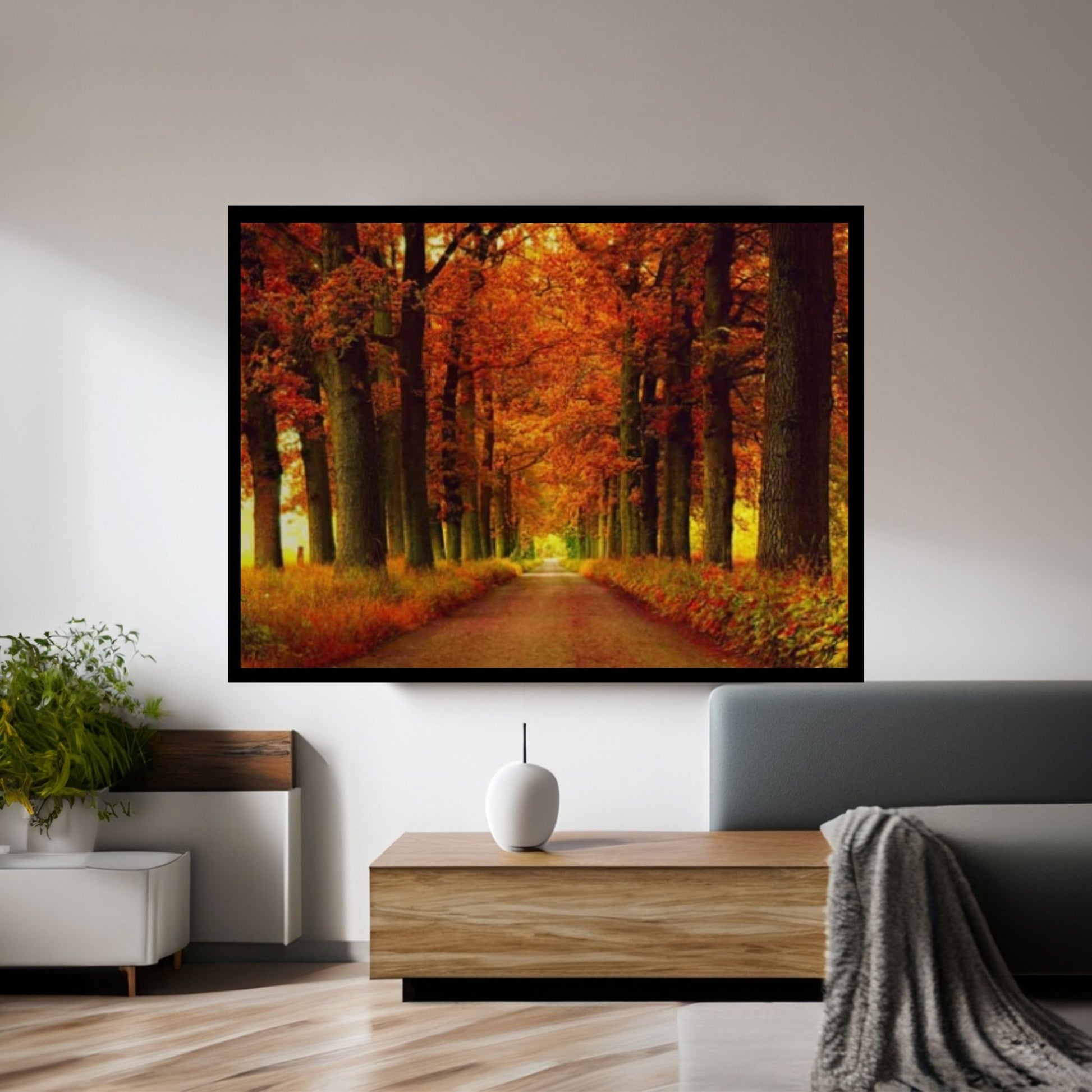 Autumn Leaves Canvas Wall Art, Canvas Wall Art Poster - Y Canvas