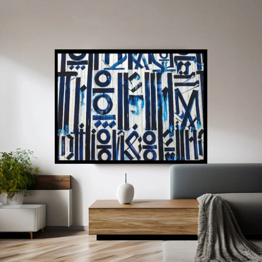 Abstract Retna Wall Art Graffiti American Black & White Reproduction Painting Wall Art - Y Canvas