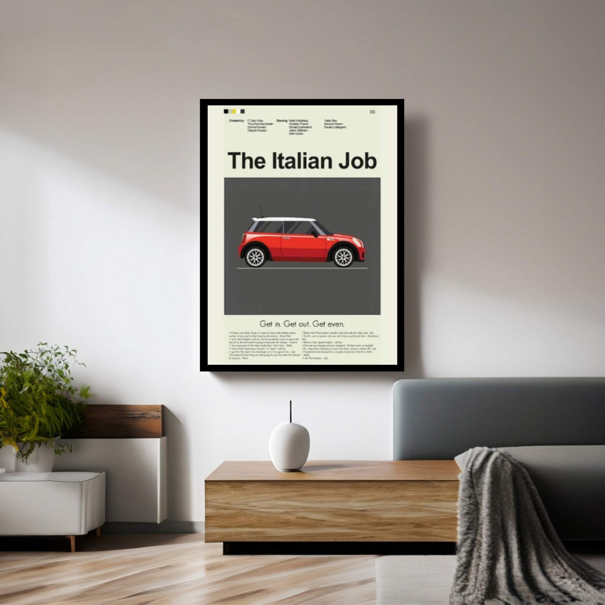 The Italian Job Canvas Wall Art - Y Canvas