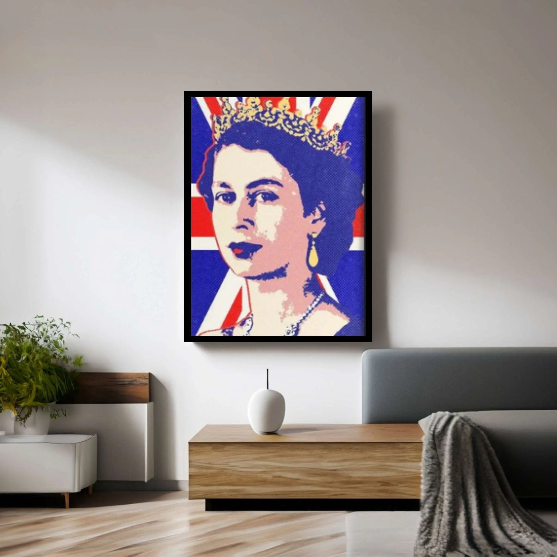 England Queen Canvas Painting Pop Art Posters and Prints Pictures for Living Room Home Decor - Y Canvas