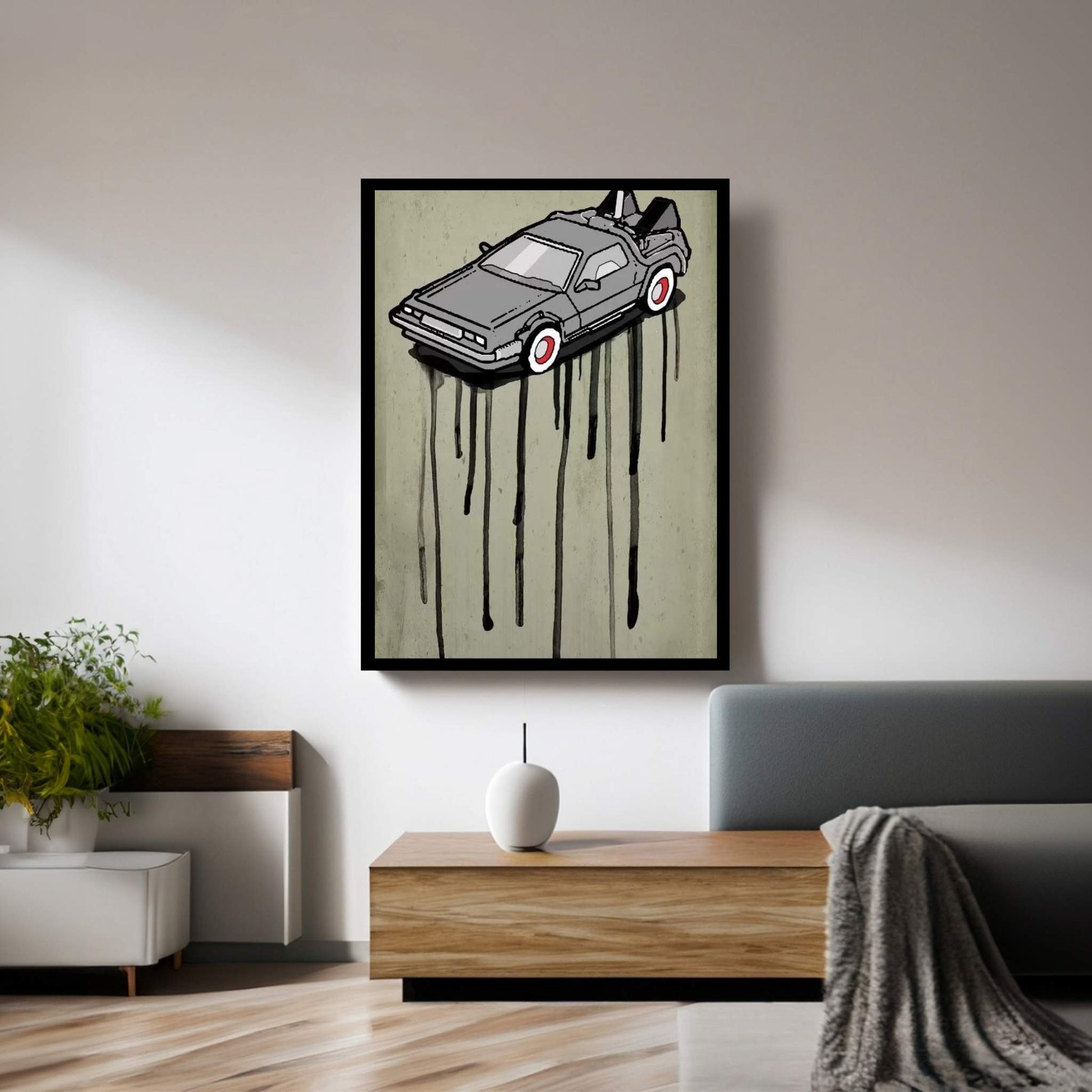 DeLorean Canvas Wall Art - Y Canvas