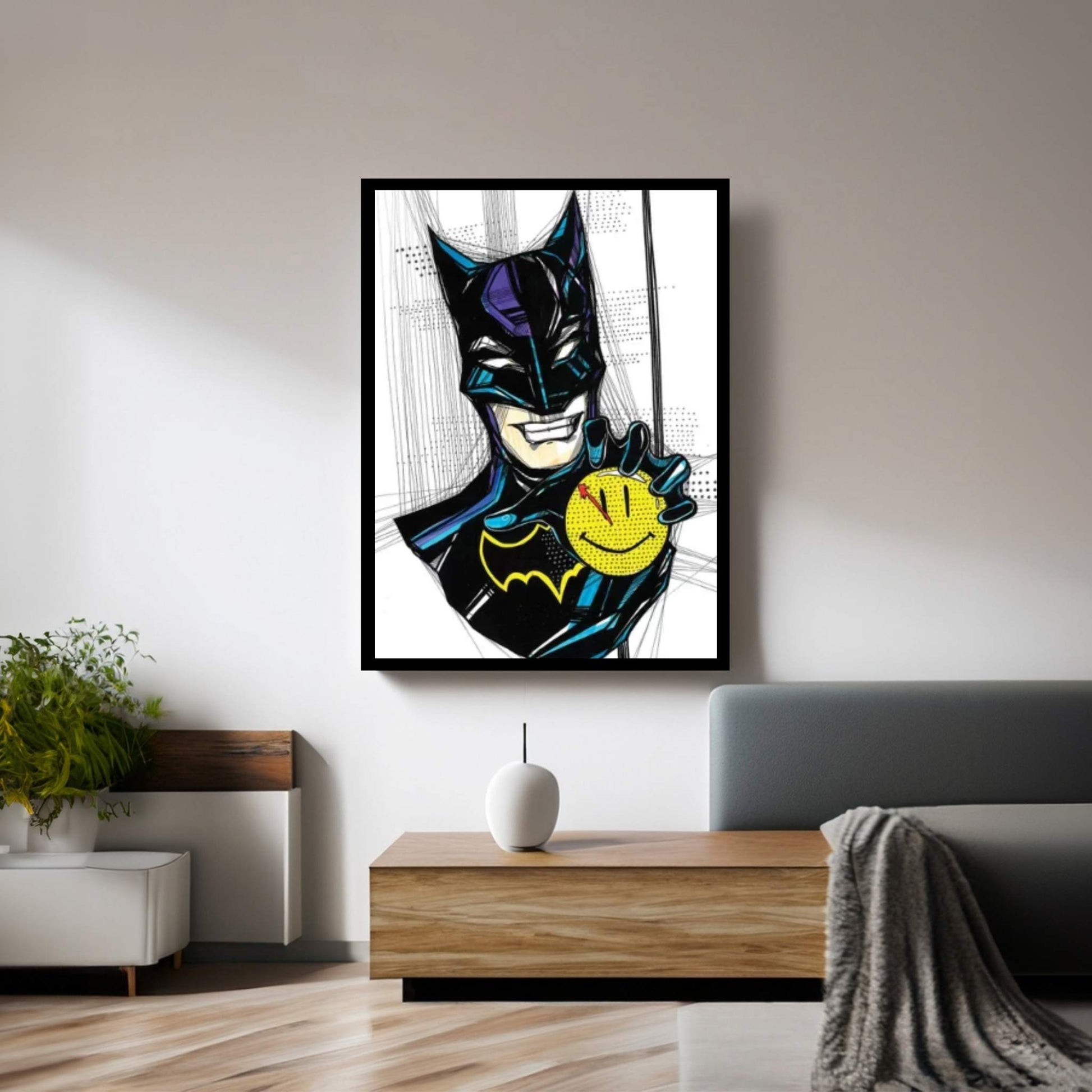 Angry Batman Canvas Wall Art - Y Canvas