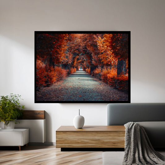 Autumn Landscape Canvas Wall Art Decor, Autumn Landscape Art Canvas, Forest Landscape Canvas Art - Y Canvas