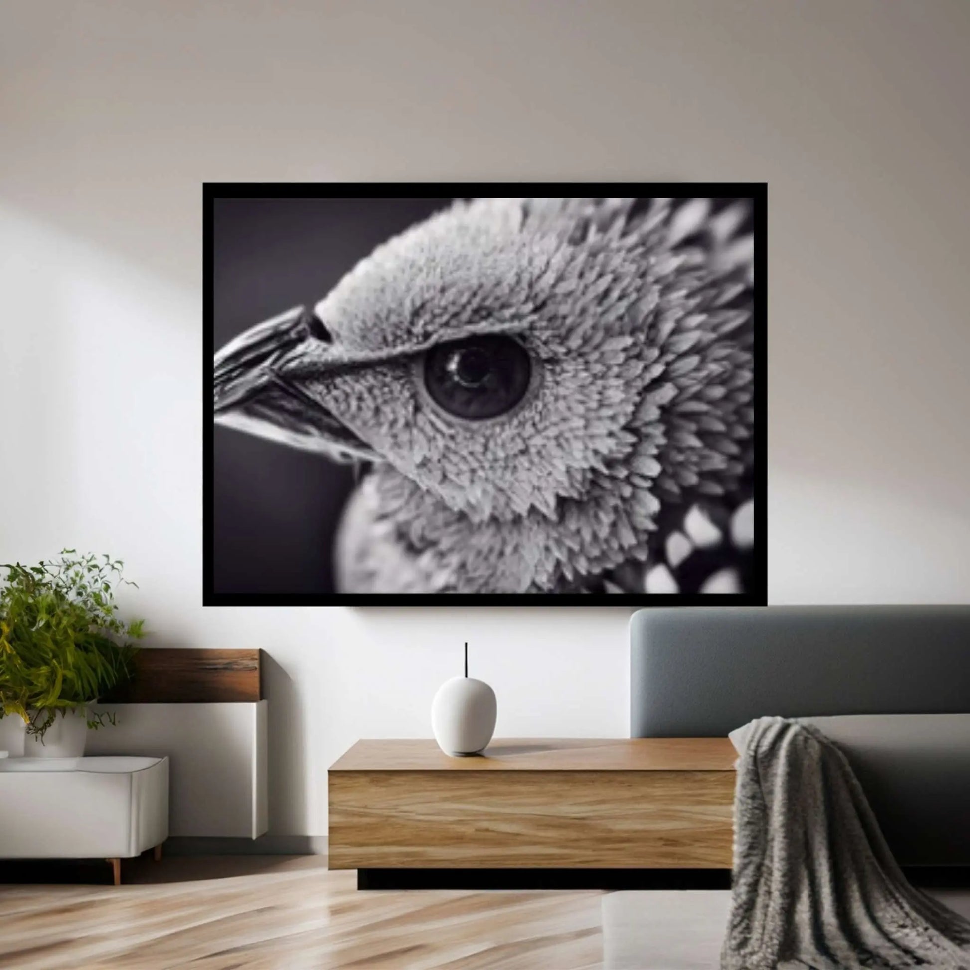 Sparrow Bird in the Flowers Print on Canvas - Y Canvas