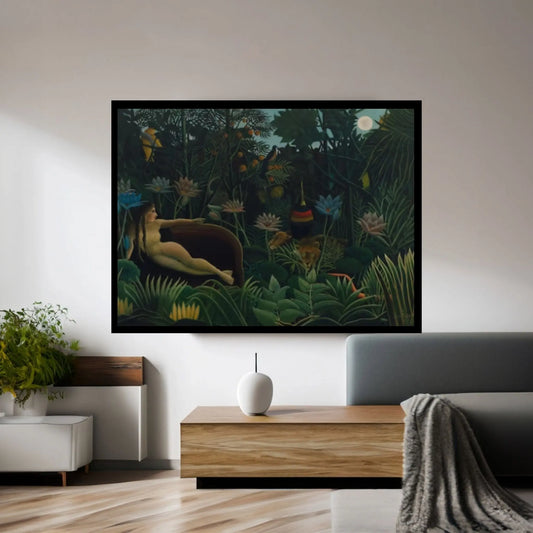 Henri Rousseau,The Equatorial Jungle Canvas Wall Art The Dream 1910 Henri Rousseau Canvas Wall Art - Y Canvas