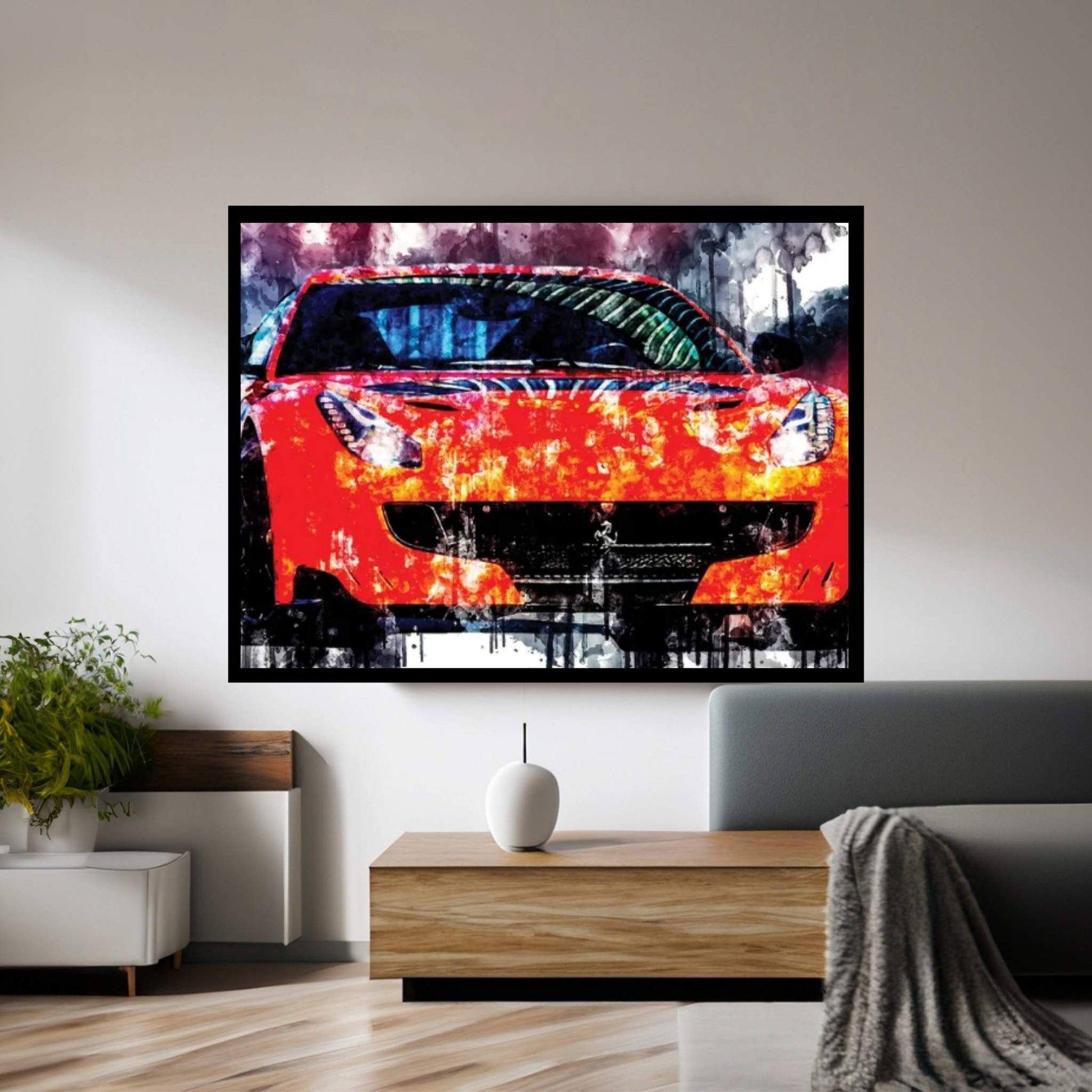 2017 Ferrari F12TDF Vehicle LXVIII Canvas Wall Art - Y Canvas