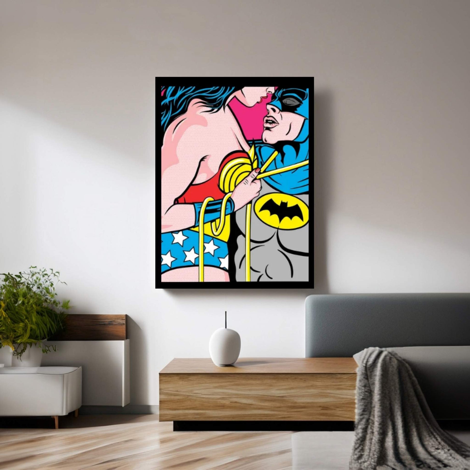 Heroes Love II Canvas Wall Art - Y Canvas