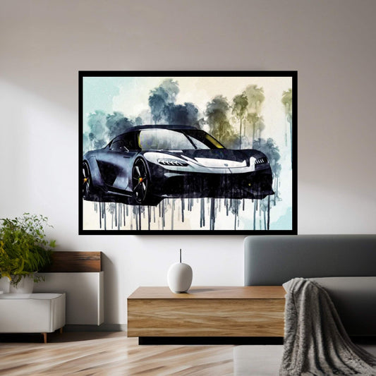 Koenigsegg Gemera 2021 Front View Exterior New Hypercar Luxury Cars New Gemera Supercars Canvas Wall Art - Y Canvas