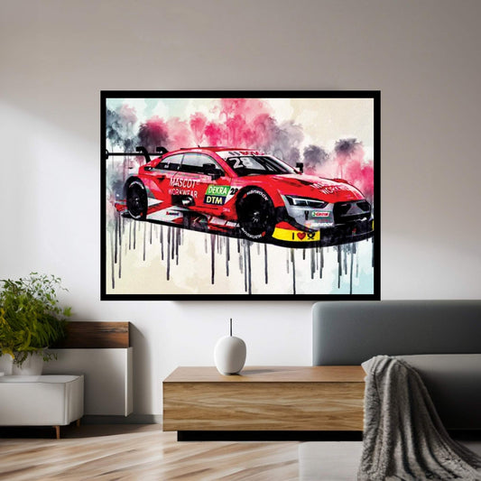 Audi Rs5 Dtm Loic Duval Racing Car Dtm Tuning Rs5 Canvas Wall Art - Y Canvas