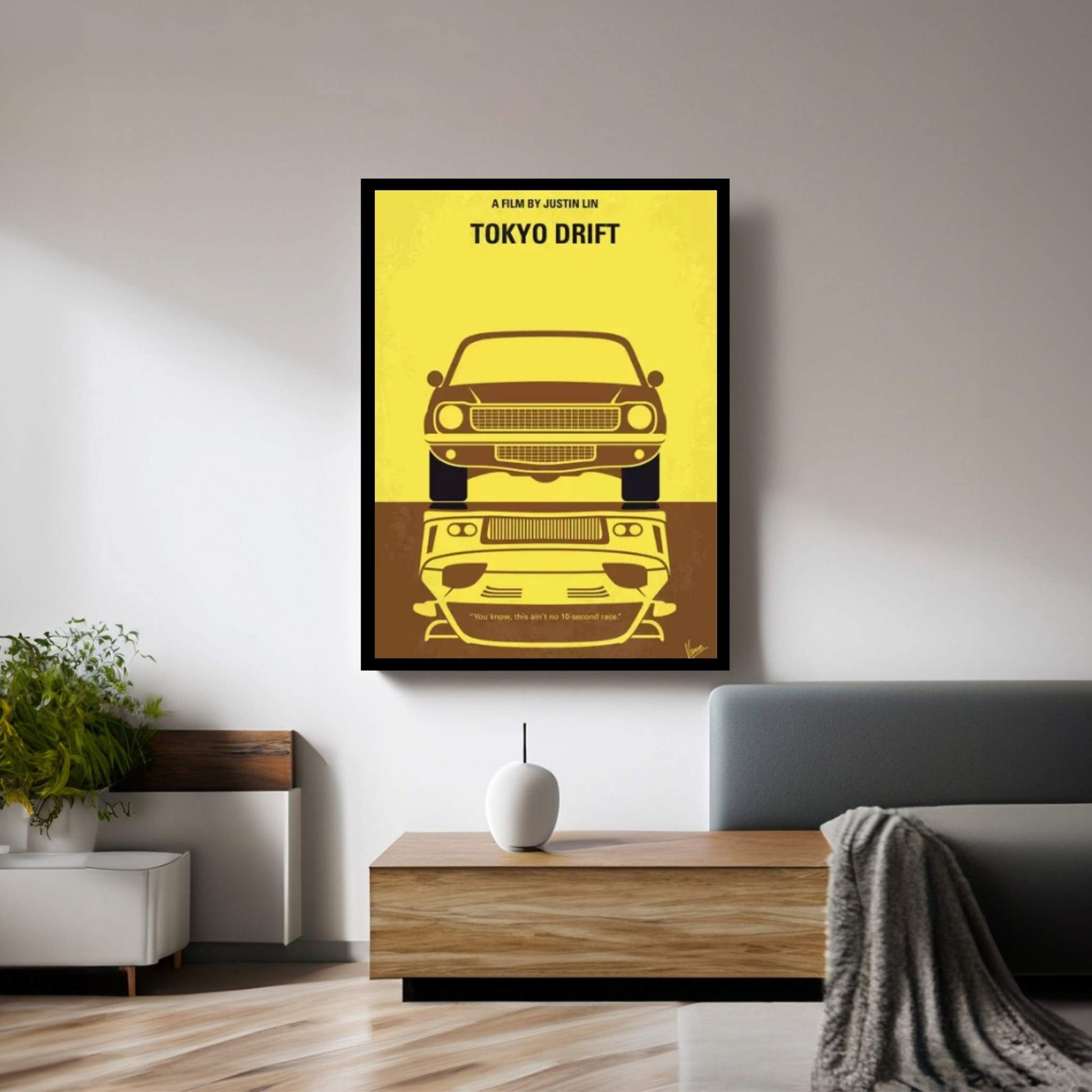 Tokyo Drift Minimal Movie Poster Canvas Wall Art - Y Canvas