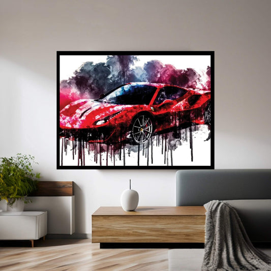 2018 Ferrari 488 Pista Vehicle CDLXXVII Canvas Wall Art - Y Canvas