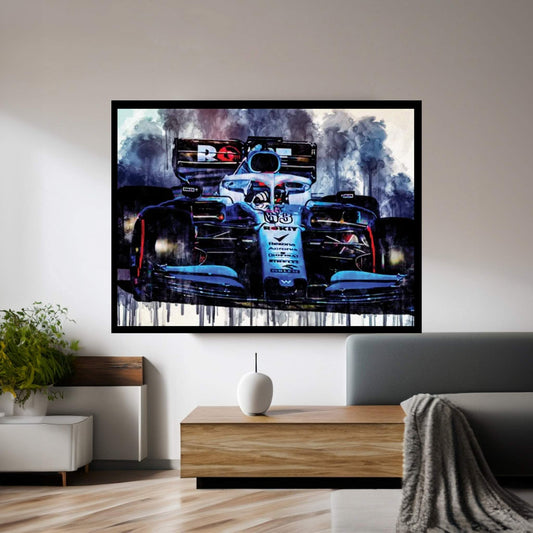 George Russell Close-Up Williams Fw42 Raceway 2019 F1 Cars Formula 1 Canvas Wall Art - Y Canvas