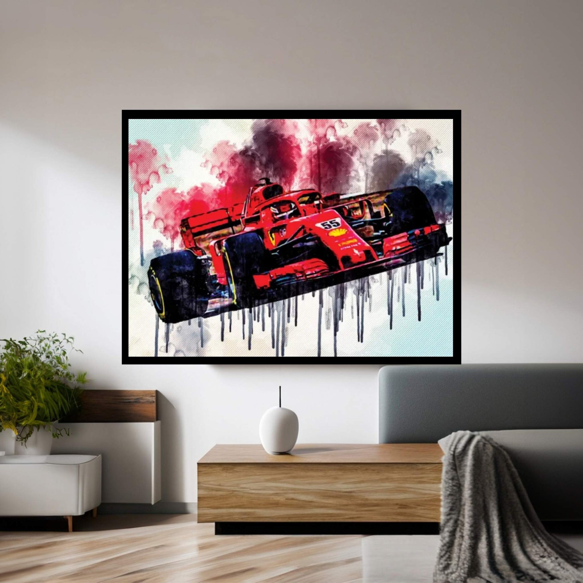 Ferrari Sf21 Carlos Sainz 2021 F1 Cars Formula 1 Ferrari Canvas Wall Art - Y Canvas