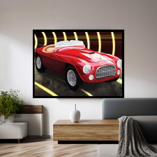 Le Rouge Ferrari Canvas Wall Art - Y Canvas