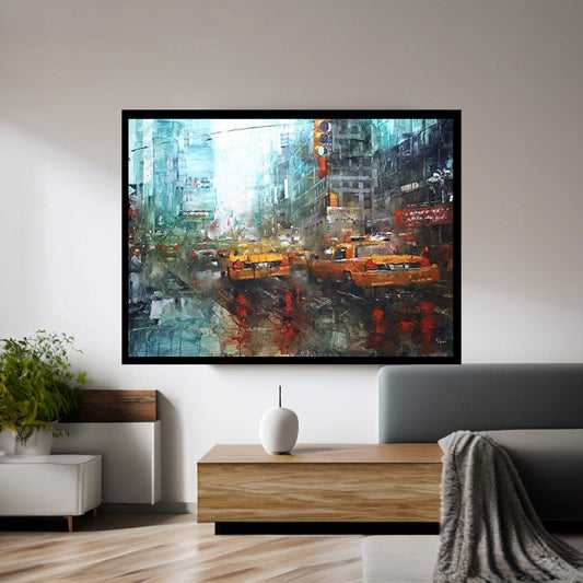 Times Square Reflections Canvas Wall Art - Y Canvas