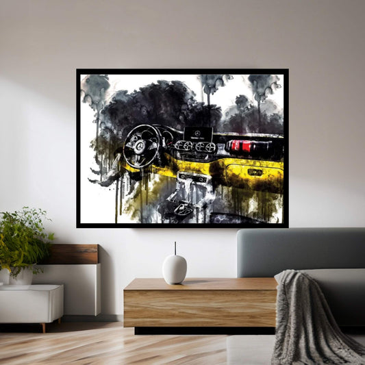 2017 Mercedes Benz Concept X Class Pickup Interior Vehicle CCVI Canvas Wall Art - Y Canvas