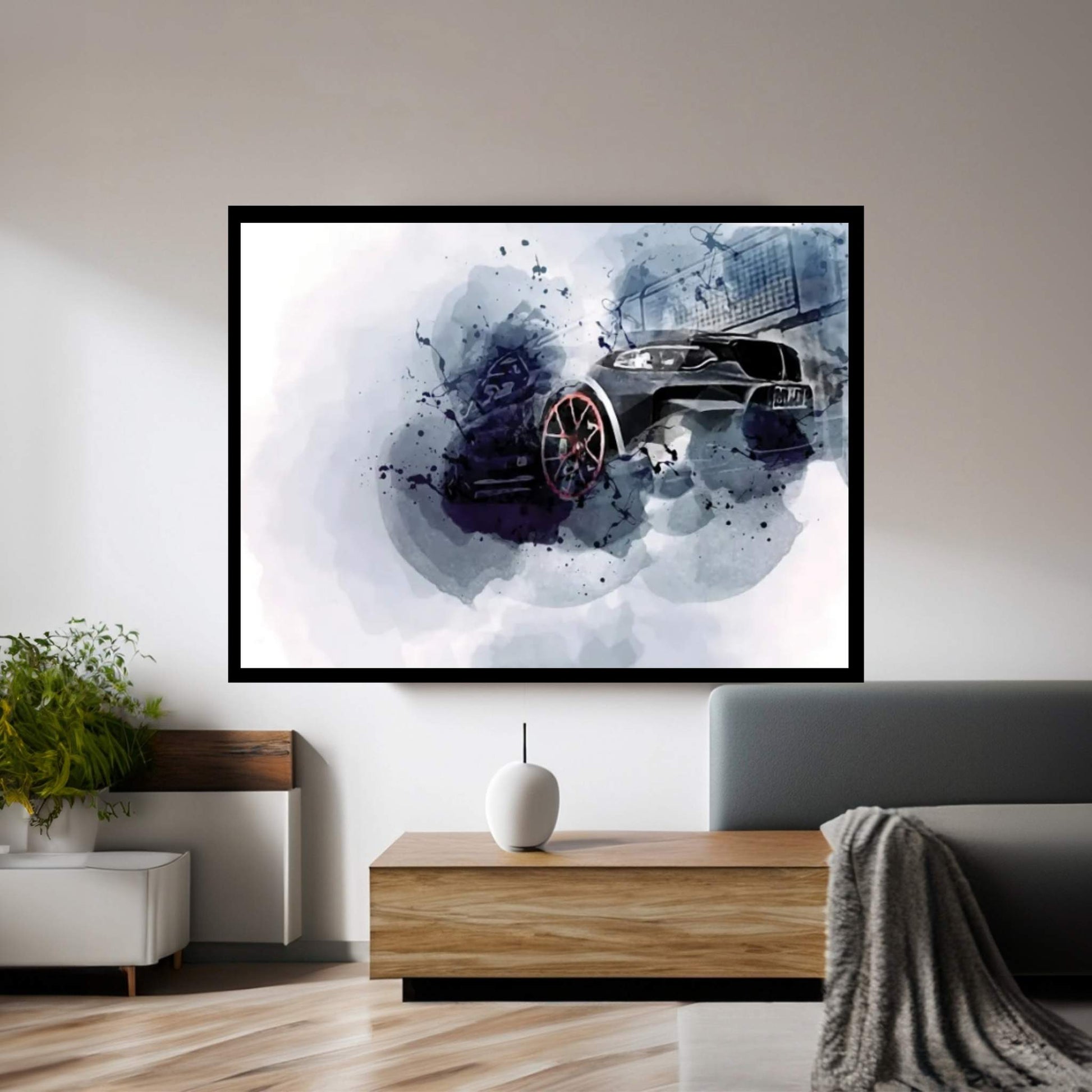 BMW M2, G87, Front View, Exterior, Black M2, Lightweight Performance Canvas Wall Art - Y Canvas