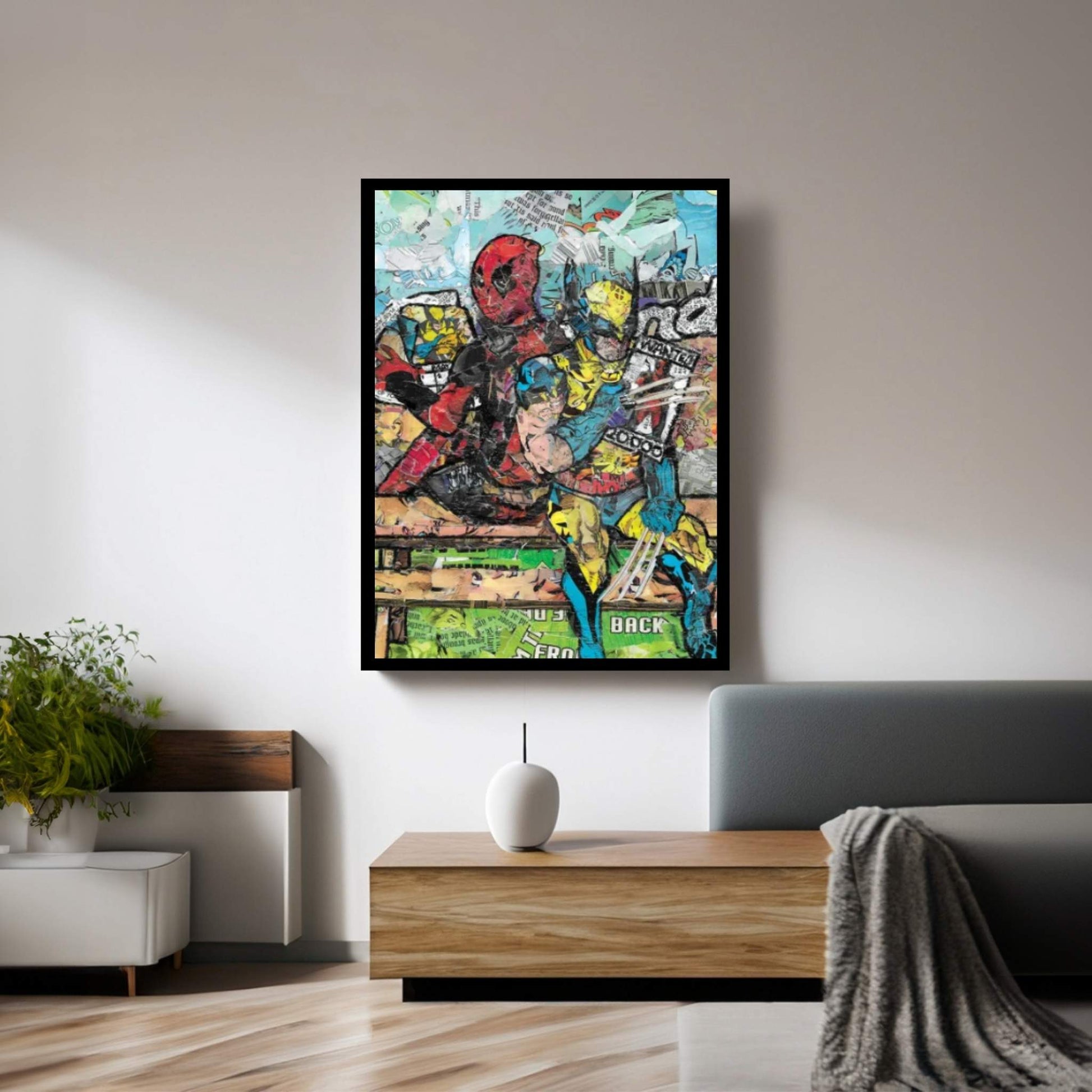 Deadpool & Wolverine Cleveland Edgewater Beach Canvas Wall Art - Y Canvas