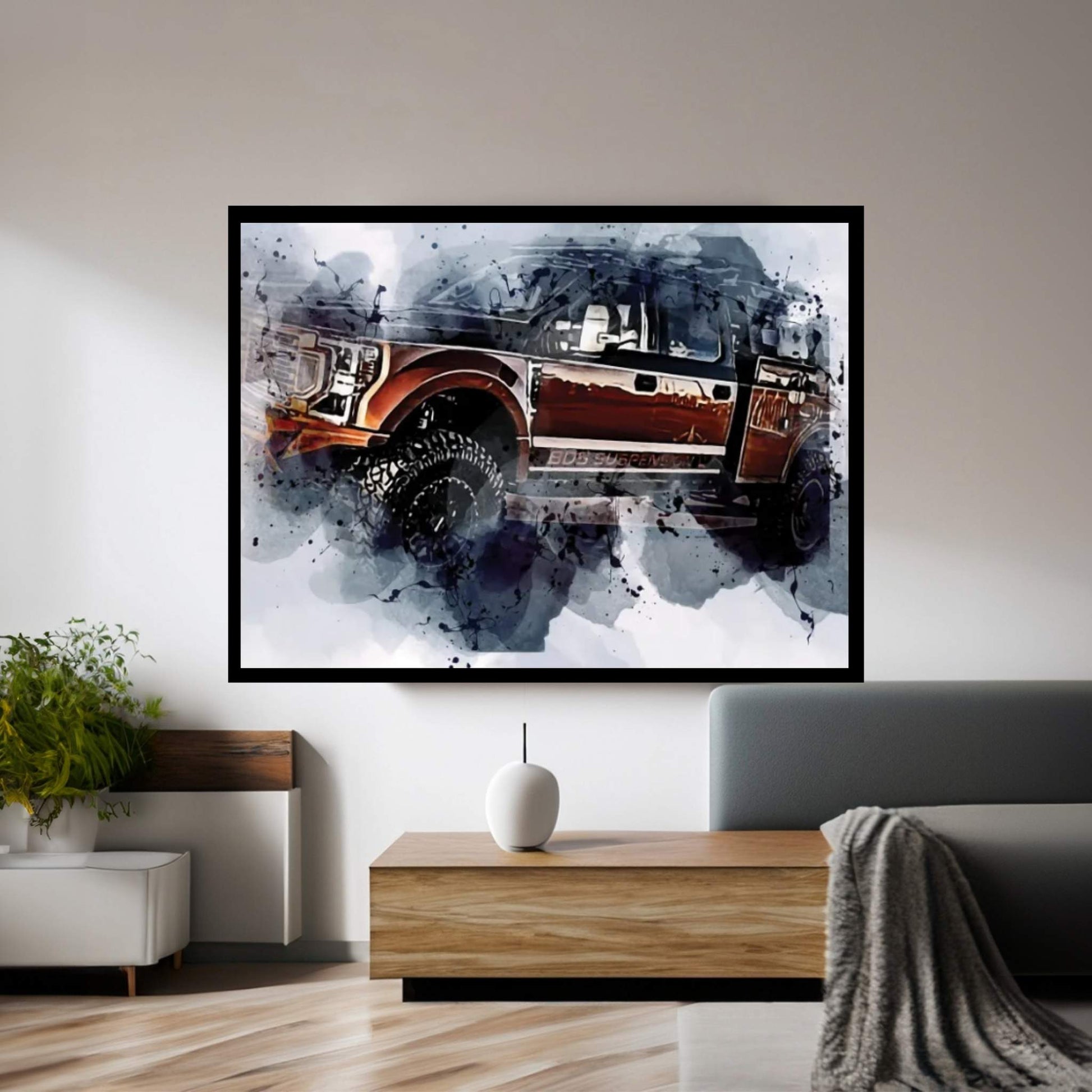 Ford F-350 Super Duty Crew Cab Exterior Golden Canvas Wall Art - Y Canvas