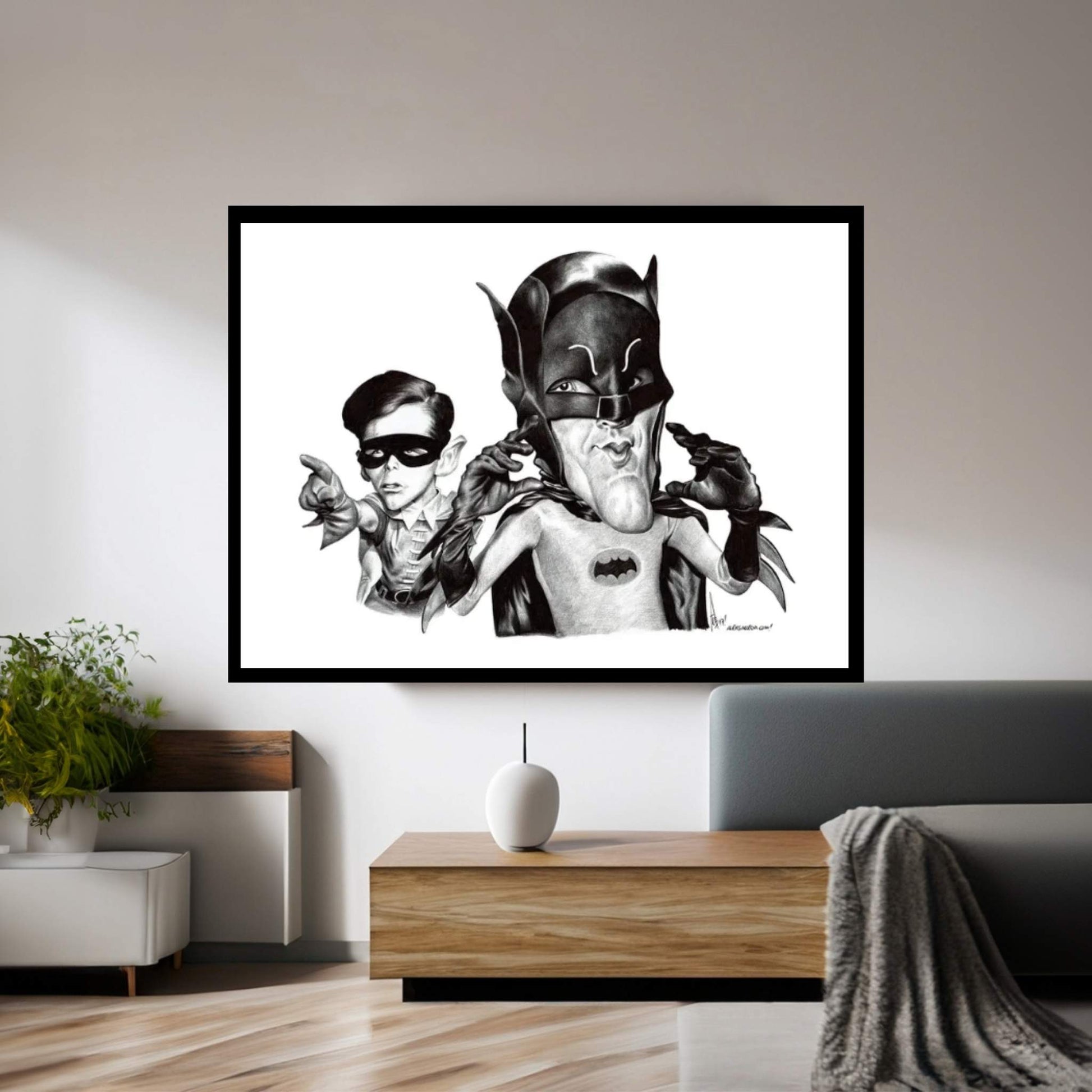 Batman And Robin Canvas Wall Art - Y Canvas