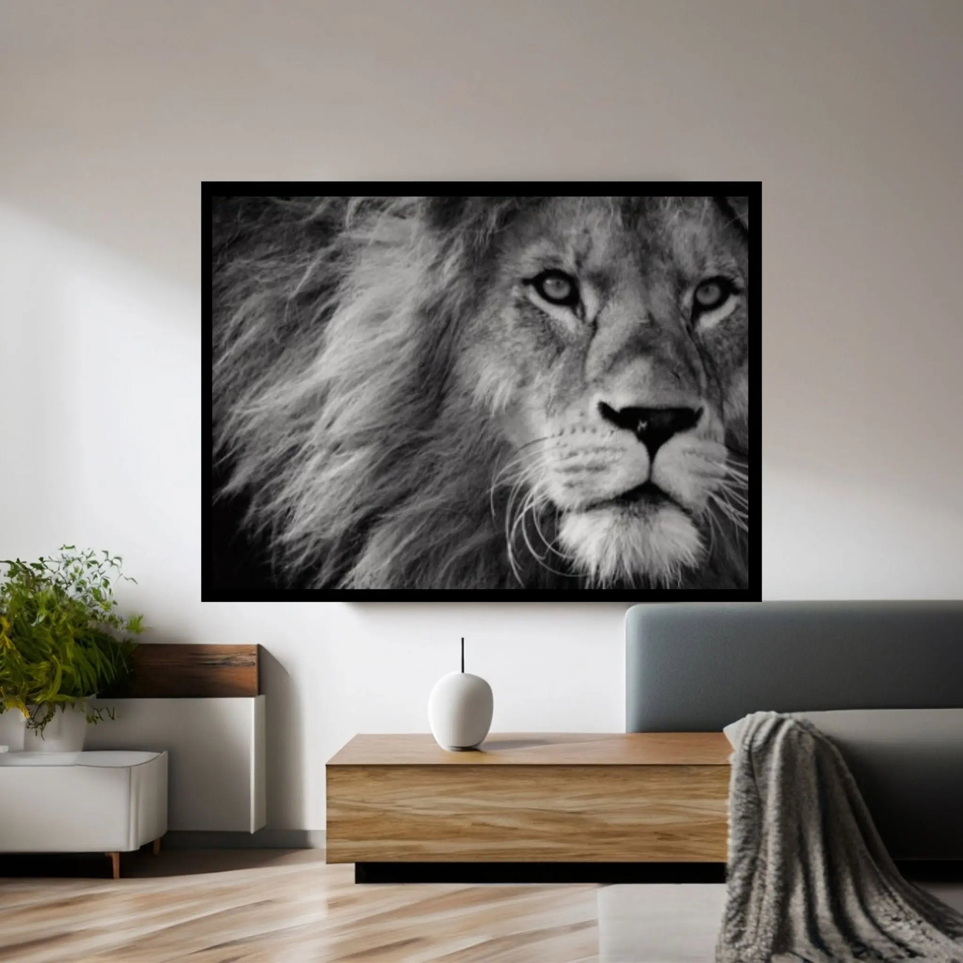 Lion Canvas Wall Art Animal Wall Art, Canvas Wall Art, Animal wall art decor Large lion art - Y Canvas