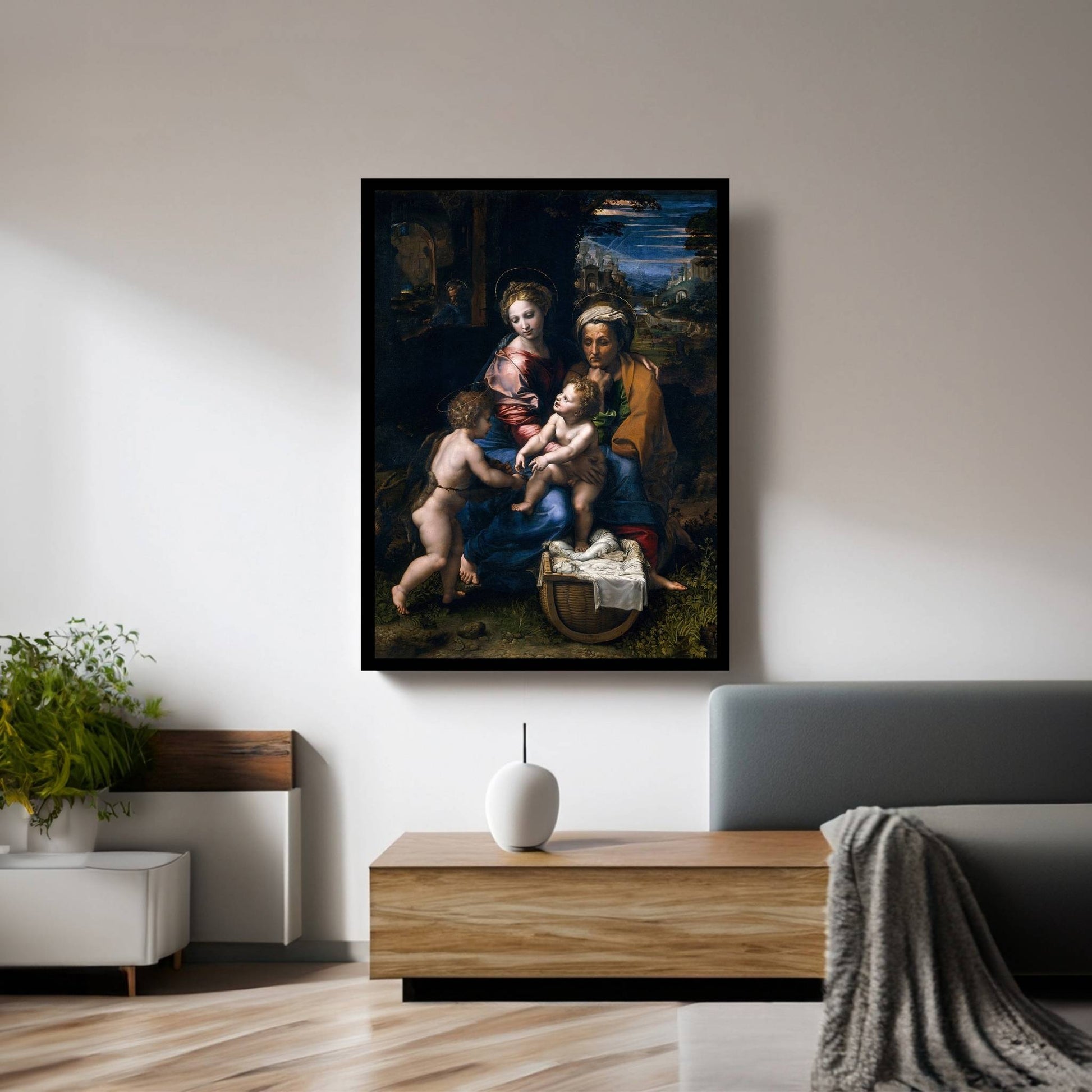 The Holy Family Canvas Wall Art - Y Canvas