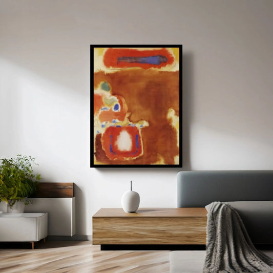 Mark Rothko Print Exhibition Canvas Wall Art,Red Exhibition Mark Rothko Art - Y Canvas