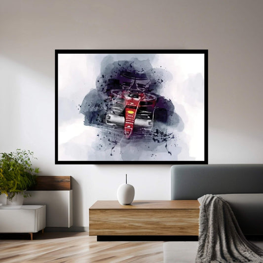 2022 Ferrari F1-75 Formula 1 Top F1 Racing Cars Canvas Wall Art - Y Canvas