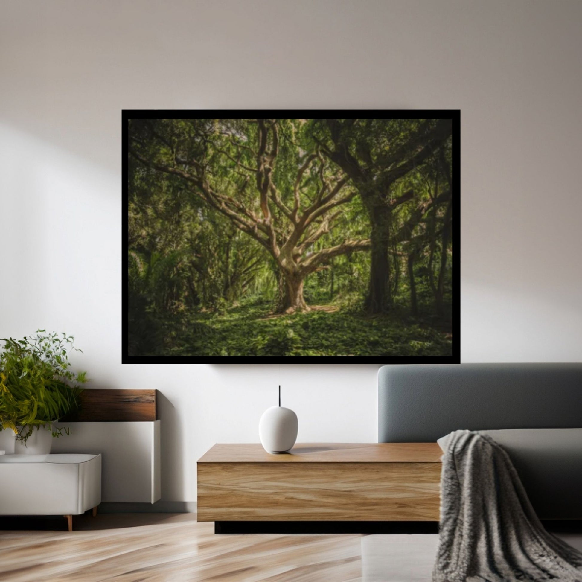 Forest Wall Art, Forest Canvas, Landscape Wall Art, Landscape Canvas, Forest Wall Decor, Tree Wall Art - Y Canvas