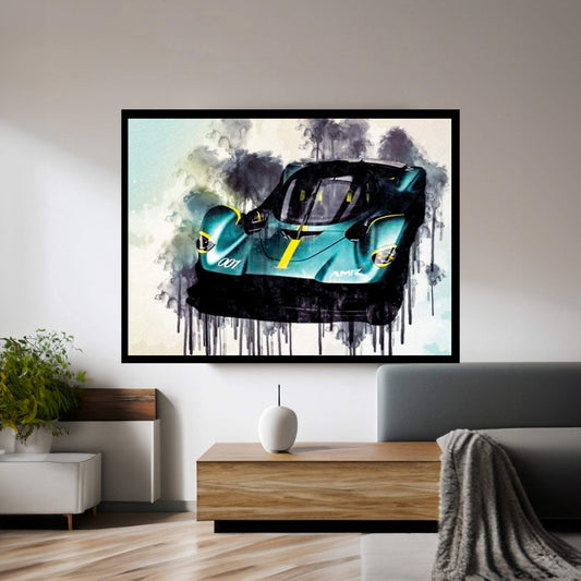 Aston Martin Valkyrie 2019 Hypercar Canvas Wall Art - Y Canvas